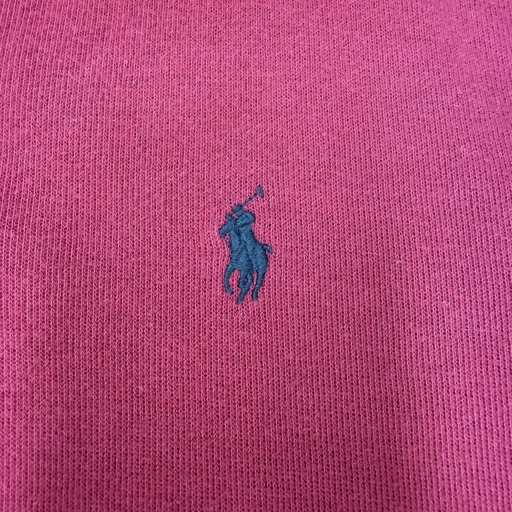 Polo Ralph Lauren Sweater Mens XL Red Knit Cotton 1/4 Zip Long Sleeve Classic*